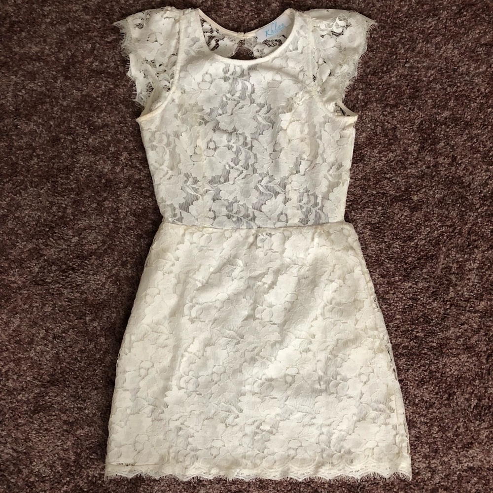 Lace open back dress